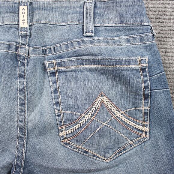 Ariat Jeans Womens 33 Blue Rainstorm Real Straight Stretch - Picture 13 of 13